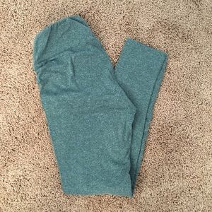 LuLaRoe Heathered Sage Green Leggings